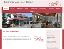 Tablet Screenshot of gasthauszurrose.de
